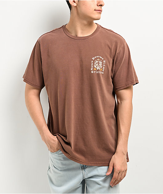 Brixton Gorge Brown Wash T-Shirt