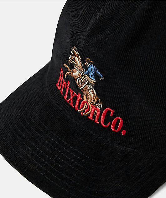 Brixton Inwood Black Corduroy Snapback Hat | Zumiez