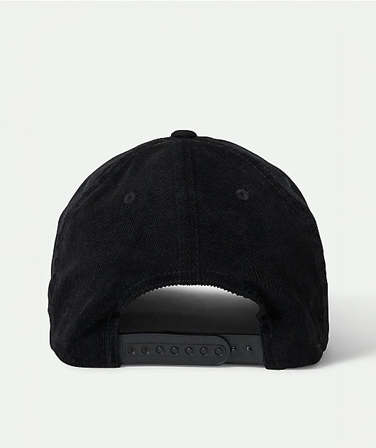 Brixton Inwood Black Corduroy Snapback Hat | Zumiez