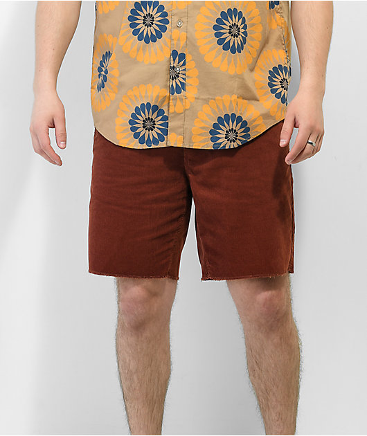 Brixton Madrid II Maroon Shorts de pana