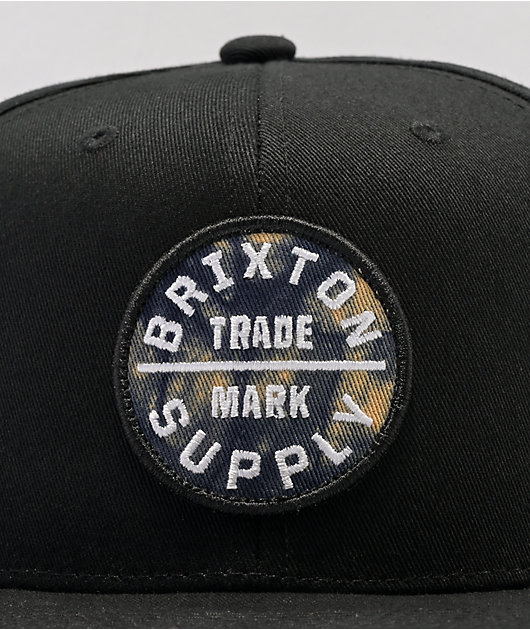 Brixton Oath III Black & Navy Tie Dye Logo Snapback Hat