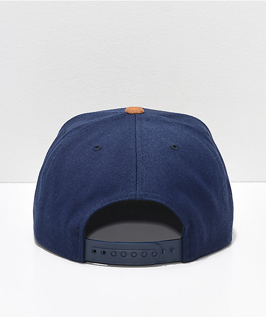 Brixton Oath III Tan & Navy Snapback Hat
