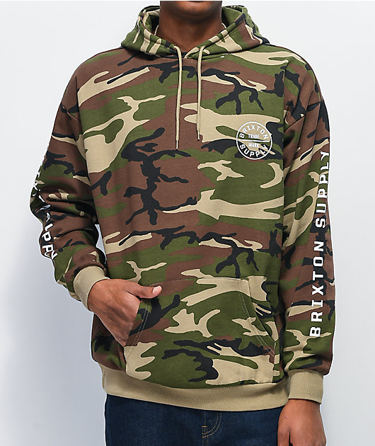 brixton camo hoodie