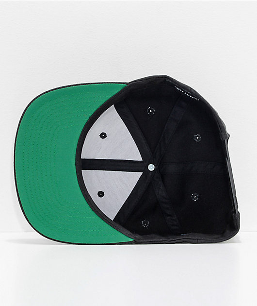 Brixton Obtuse II Black Snapback Hat