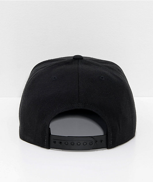 Brixton Obtuse II Black Snapback Hat