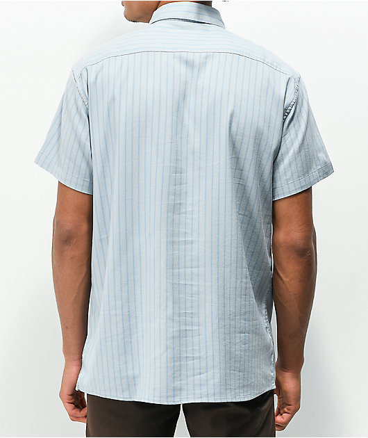 Brixton Olson Blue Stripe Short Sleeve 