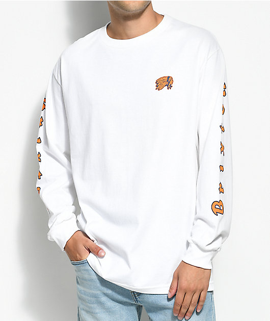 white and orange long sleeve