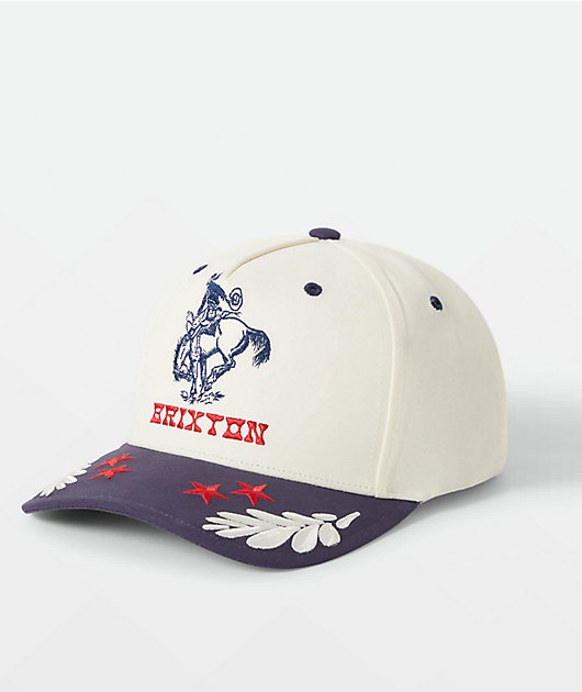 Brixton Rodeo Netplus® Natural & Navy Snapback Hat