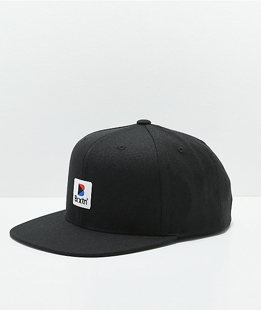 Brixton Stowell Black Snapback Hat