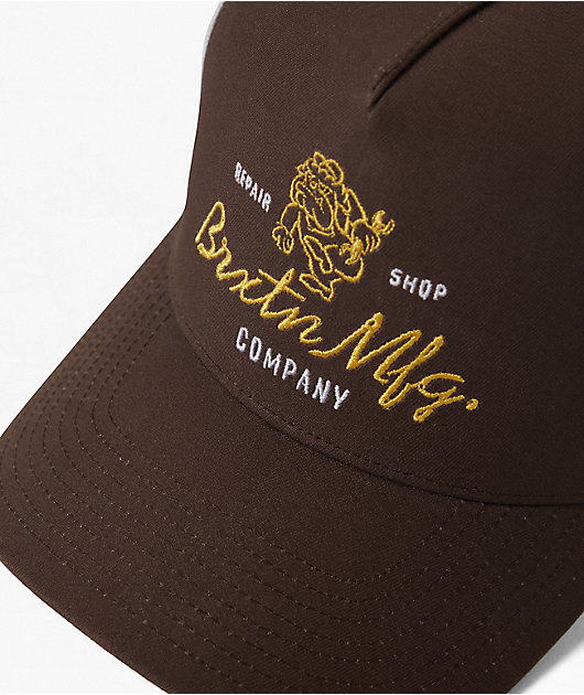 Brixton Tolman Brown & White Netplus® Trucker Hat