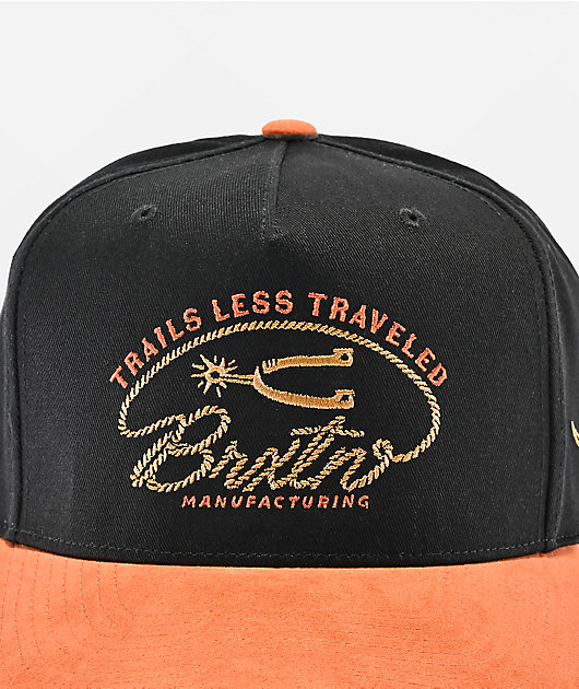 Brixton Trails Black & Brown Snapback Hat
