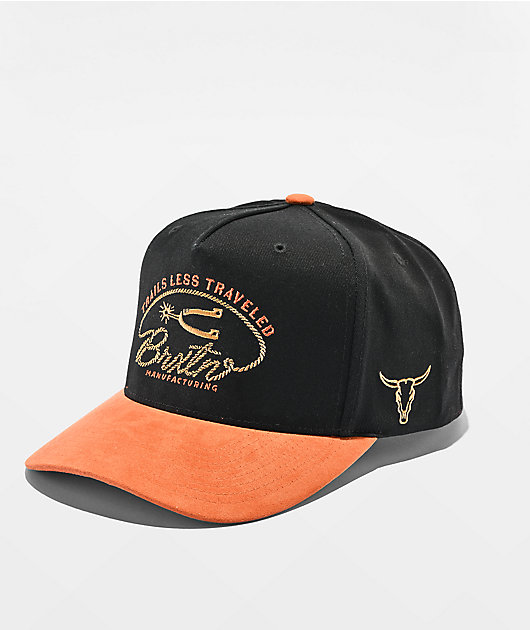 Brixton Trails Black & Brown Snapback Hat
