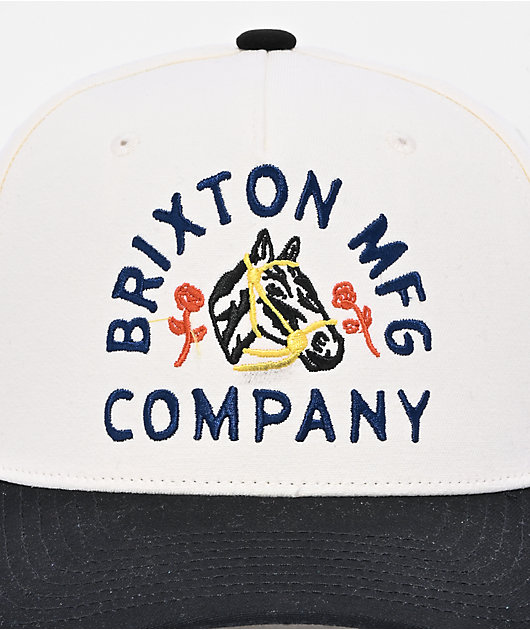 Brixton Trophy Horse Off White & Black Snapback Hat