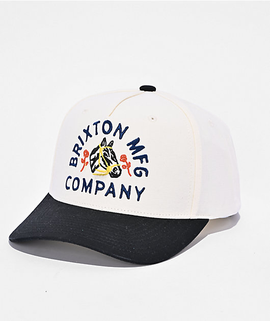 Brixton Trophy Horse Off White & Black Snapback Hat