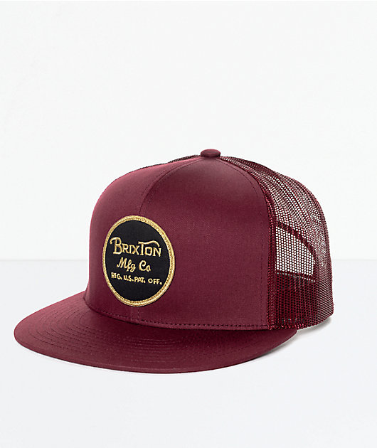 maroon trucker hat