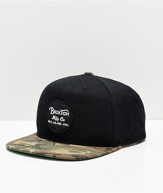 brixton camo snapback