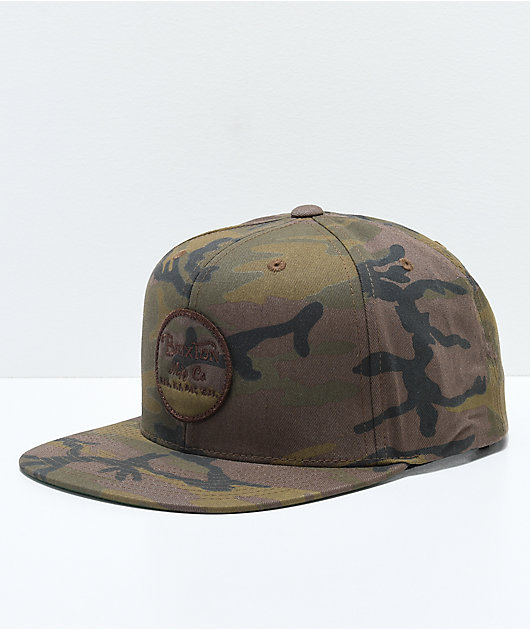 brixton camo snapback