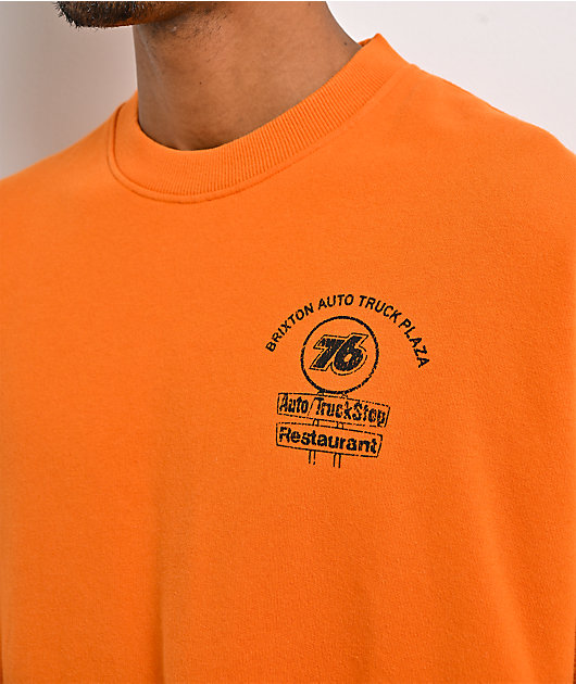 Brixton x 76 Chopped Orange Crewneck Sweatshirt