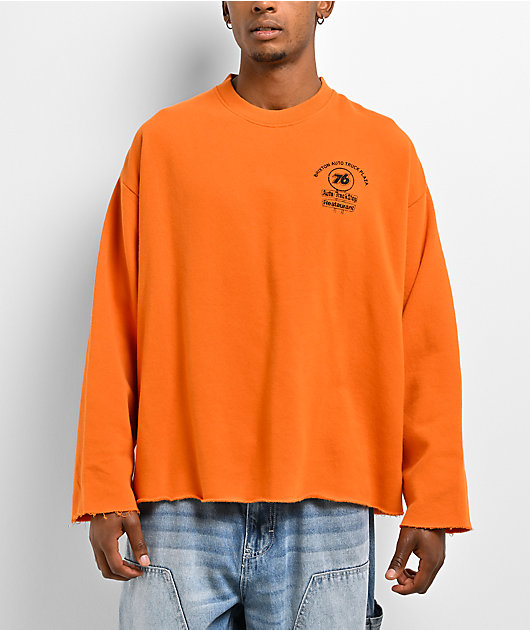 Brixton x 76 Chopped Orange Crewneck Sweatshirt