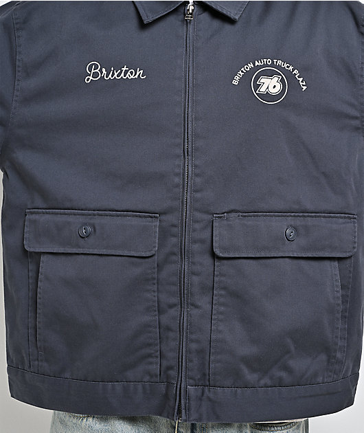 Brixton x 76 Navy Boxy Mechanic Jacket