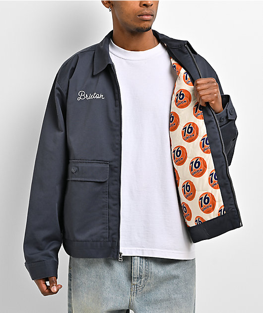 Brixton x 76 Navy Boxy Mechanic Jacket
