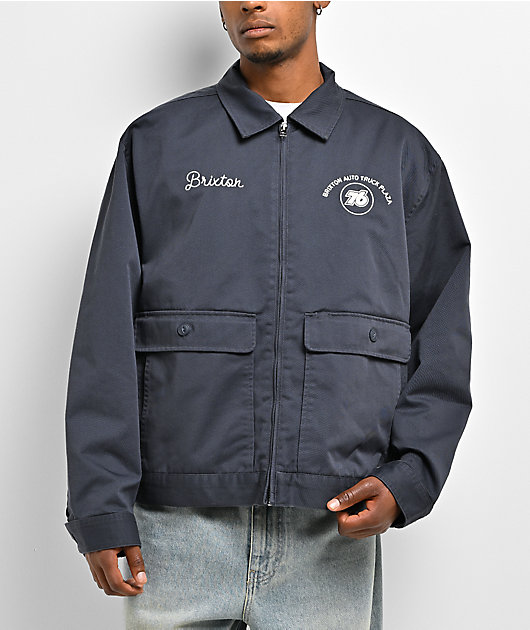 Brixton x 76 Navy Boxy Mechanic Jacket