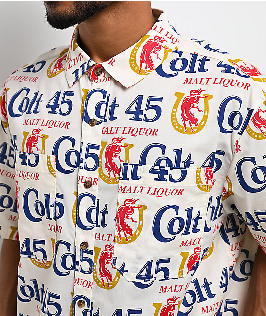 Brixton x Colt 45 Ivory Button Up Shirt