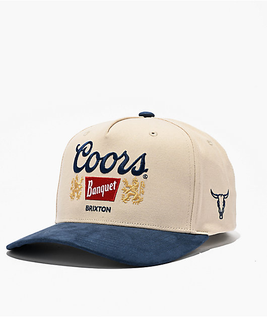Brixton x Coors Crest Navy & Tan Netplus® Snapback Hat