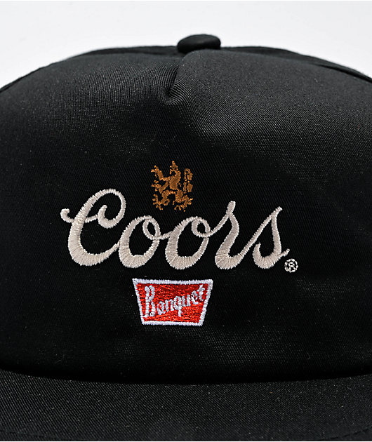 Brixton x Coors Griffen Black Snapback Hat