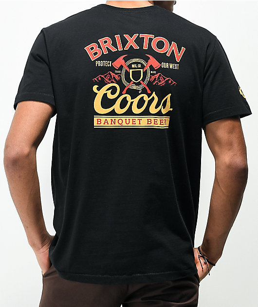 Brixton x Coors Pow Black T-Shirt