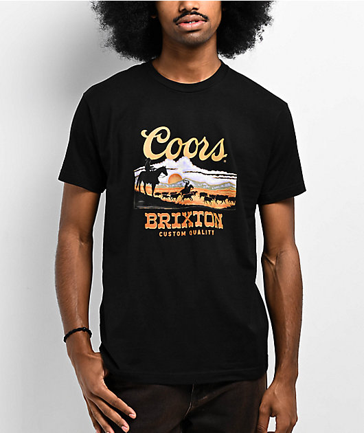 Brixton x Coors Sunset Black T Shirt