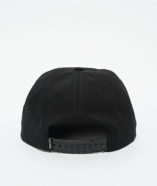 Brixton x Fender Factory Black Netplus Snapback Hat