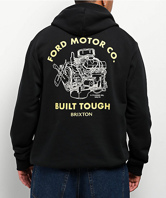Brixton x Ford Built Tough Black Hoodie | Zumiez