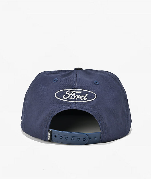 Brixton x Ford Built Tough Navy Snapback Hat