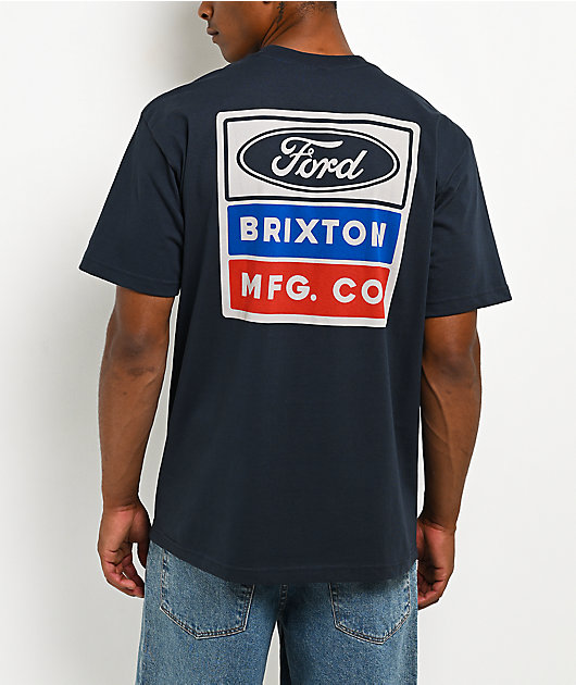 Brixton x Ford Service Dept. Navy Pocket T-Shirt