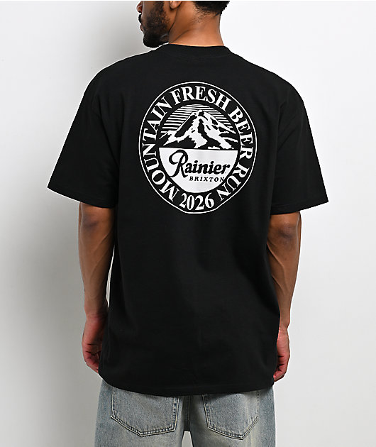 Brixton x Rainier Beer Run Black T-Shirt