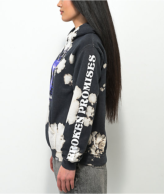 Broken Promises Abduction Bleach Dye Hoodie