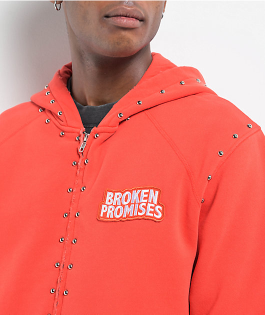 Broken Promises Adorned Red Zip Hoodie | Zumiez Broken Promises Adorned Red Zip Hoodie | Zumiez