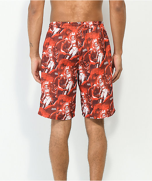 Broken Promises Anywhere But Here Board shorts rojos