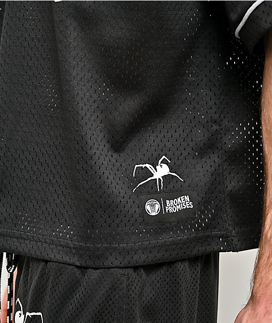 Broken Promises Arachnid Black Mesh Crop Jersey