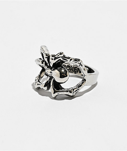 Broken Promises Arachnid Silver Ring