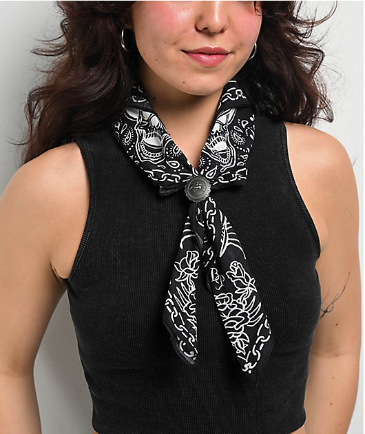 Broken Promises Bandit Black Bandana Necklace