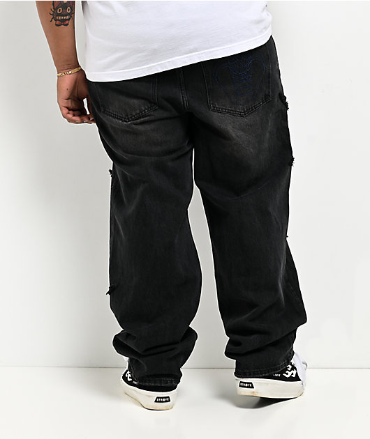 Broken Promises Barbed Black Wash Jeans