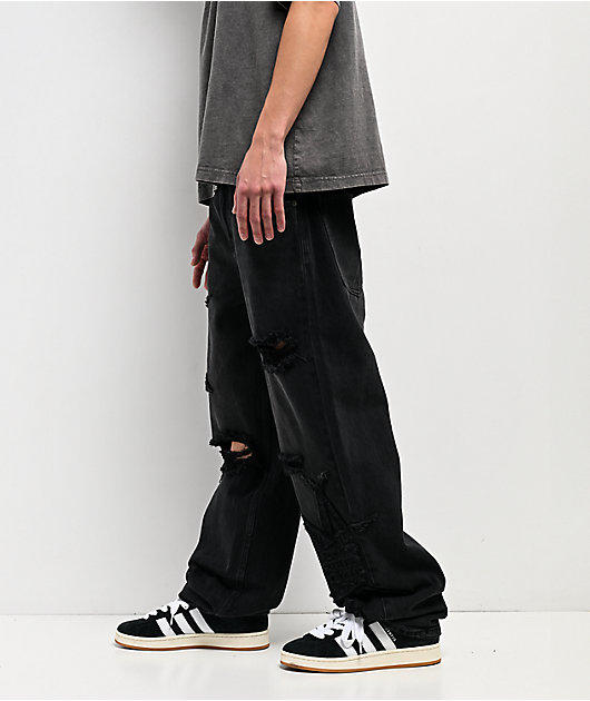 Broken Promises Barbed Black Wash Jeans