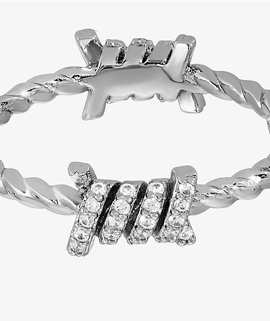 Broken Promises Barbed Wire Silver Ring