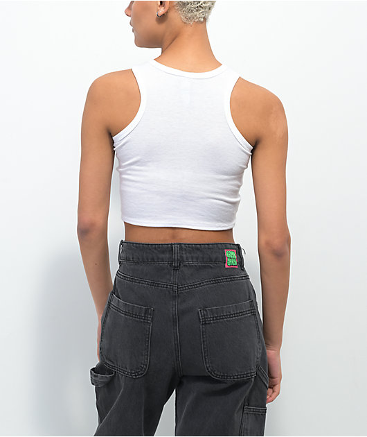 Broken Promises Batwing camiseta de tirantes blanca