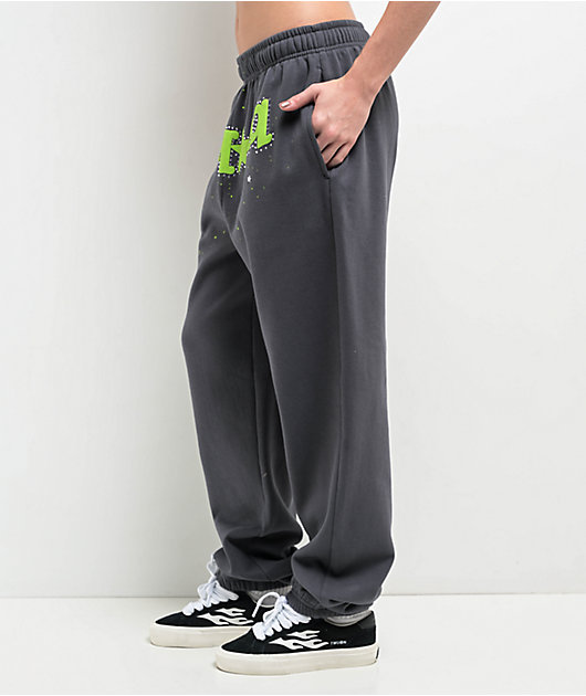 Grey and black sweatpants on sale