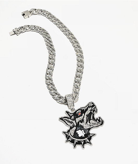 Broken Promises Big Bark 20" Silver Miami Cuban Necklace