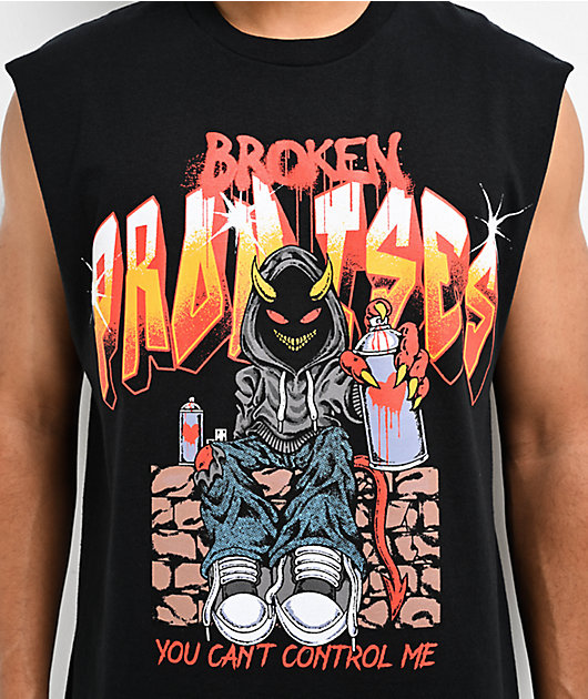 Broken Promises Book Black Tank Top