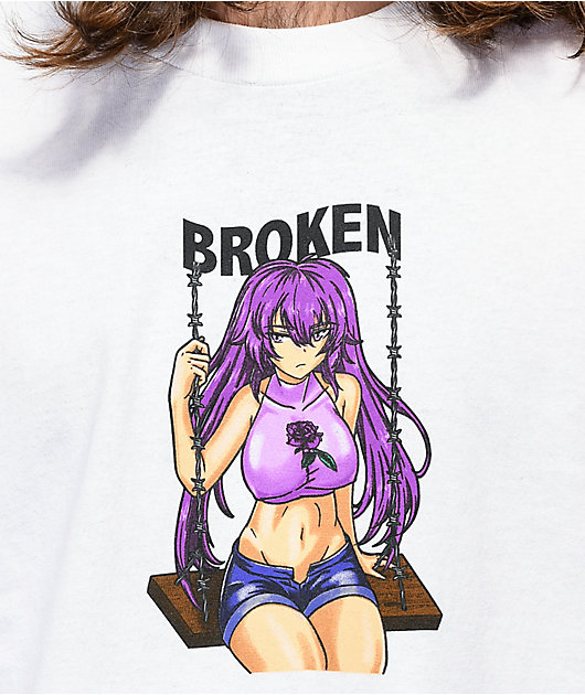 Broken Promises Broken Girl White T-Shirt 
